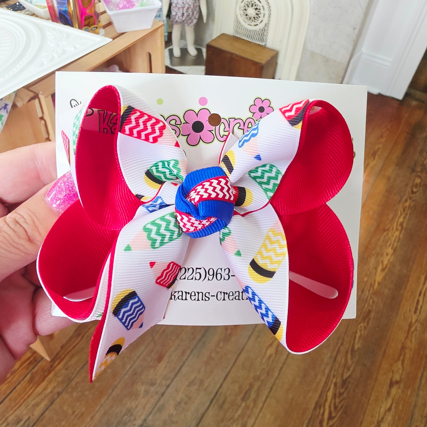 Back to school hair bows