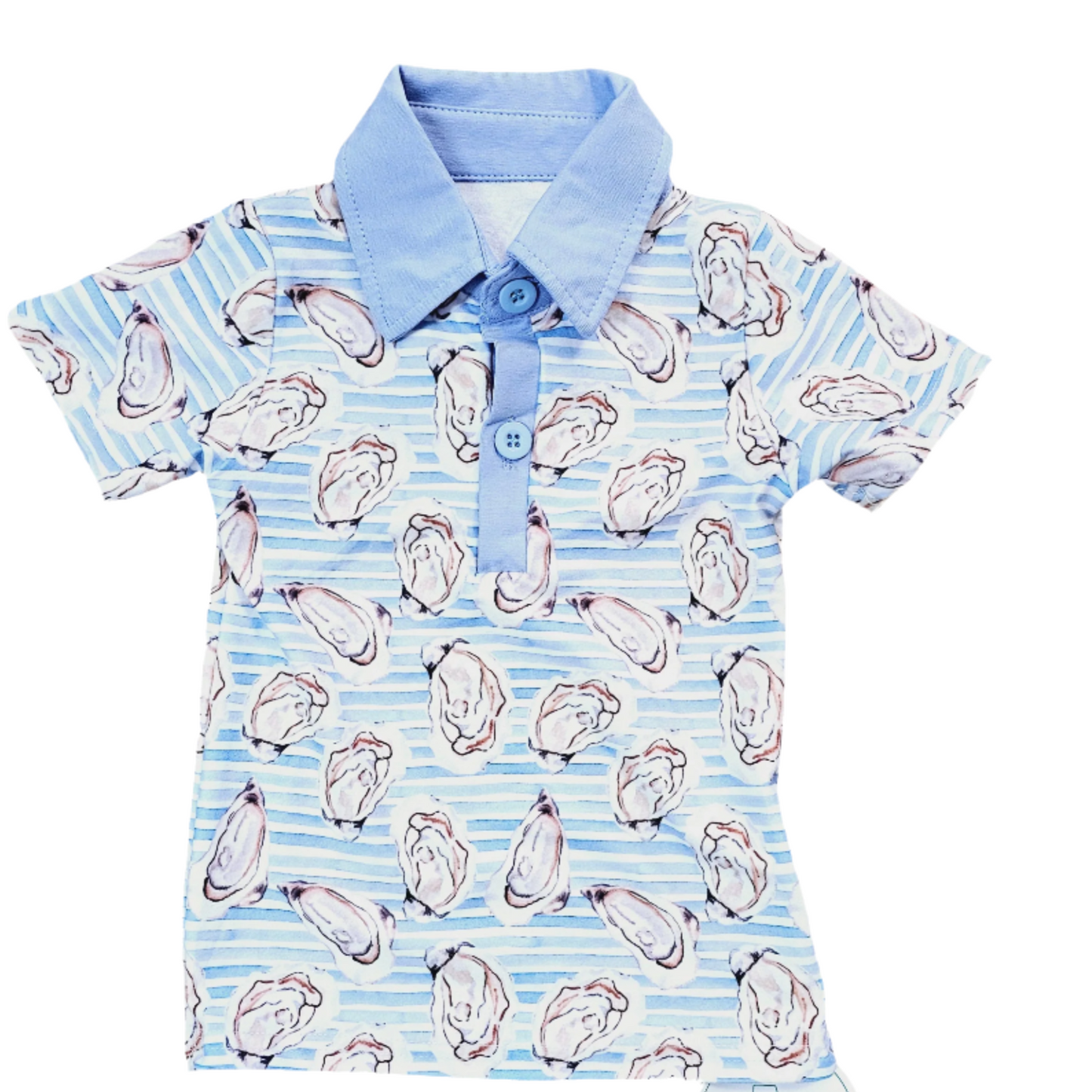 Blue Stripe Oyster Polo for Kids