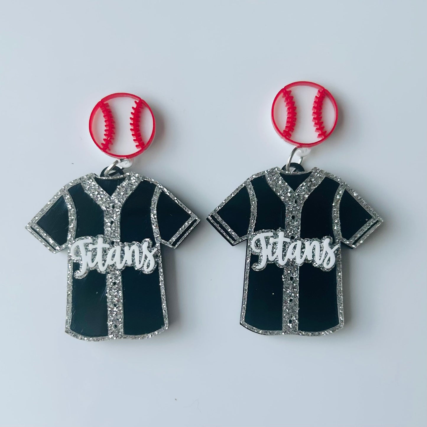 Lakeshore High Titans Jersey Earrings
