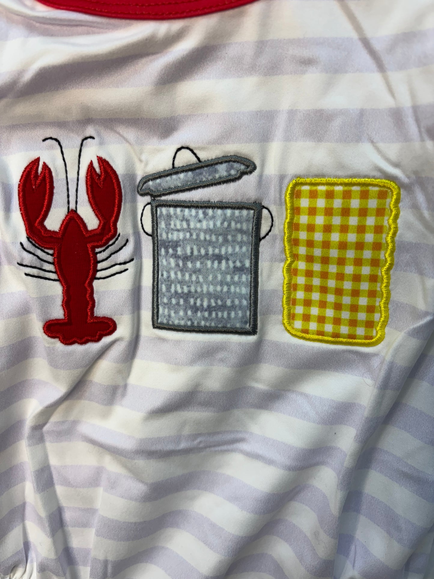 Crawfish Appliqué Cotton Bubble