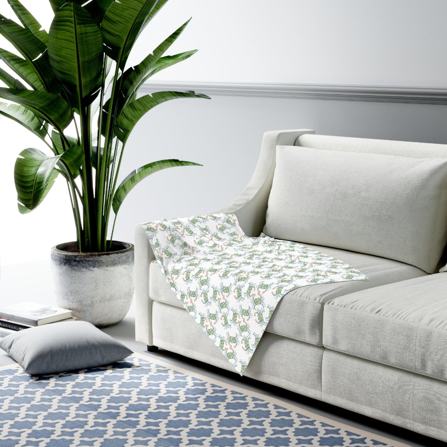 Floral Dino Baby Swaddle Blanket — Soft Garden Dinosaur Newborn Wrap