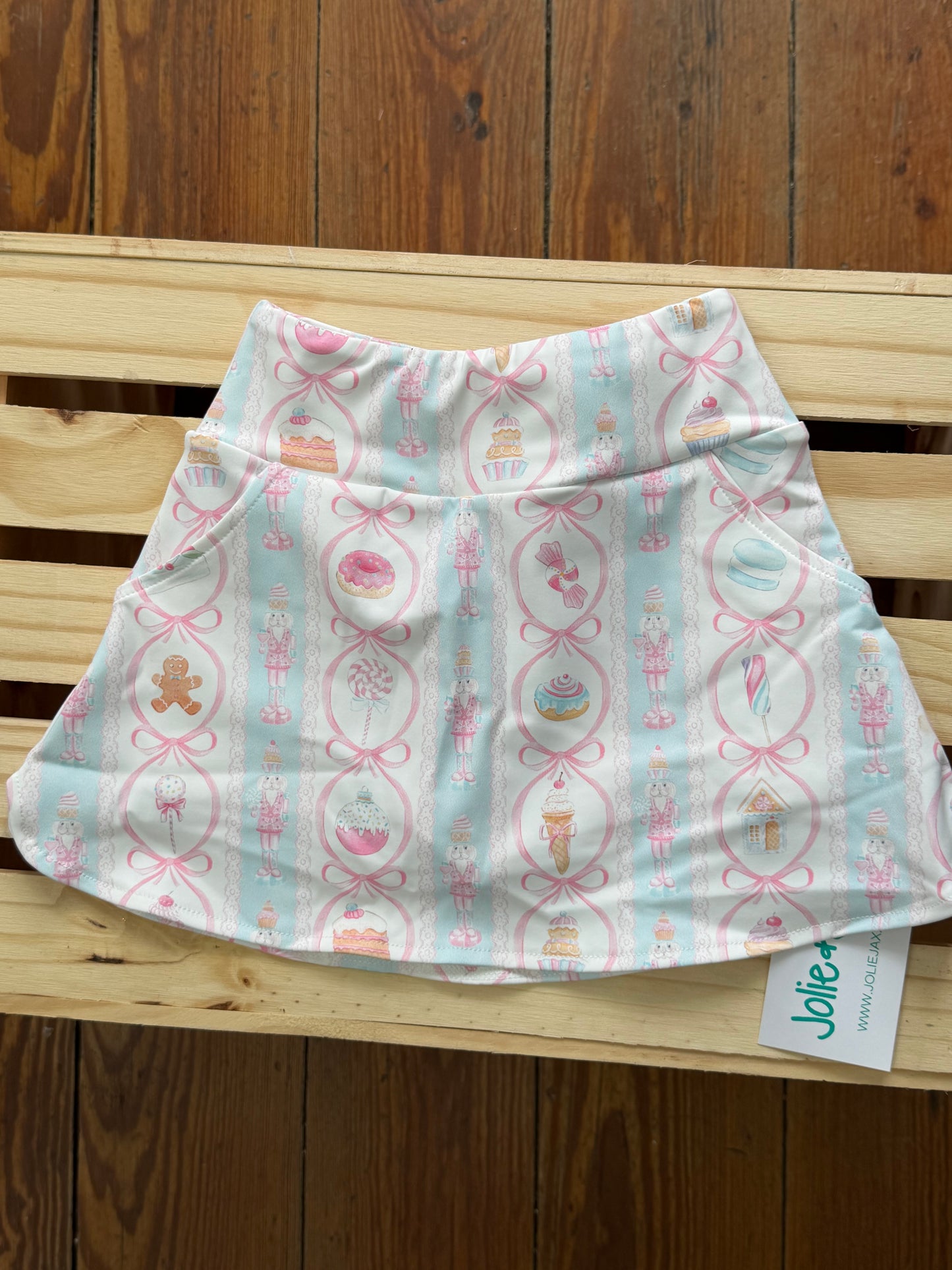 Nutcracker Grandmillenial Skort with Pockets
