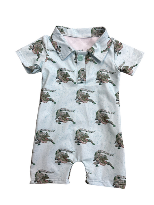 Alligator Polo Romper