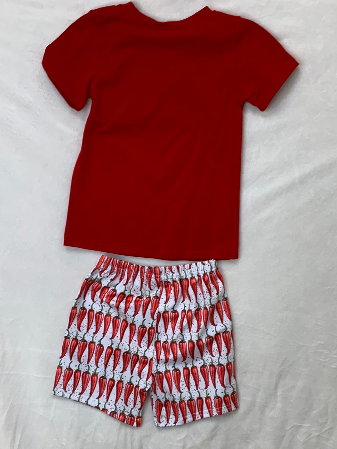 Chili Pepper Short Set with Red Top