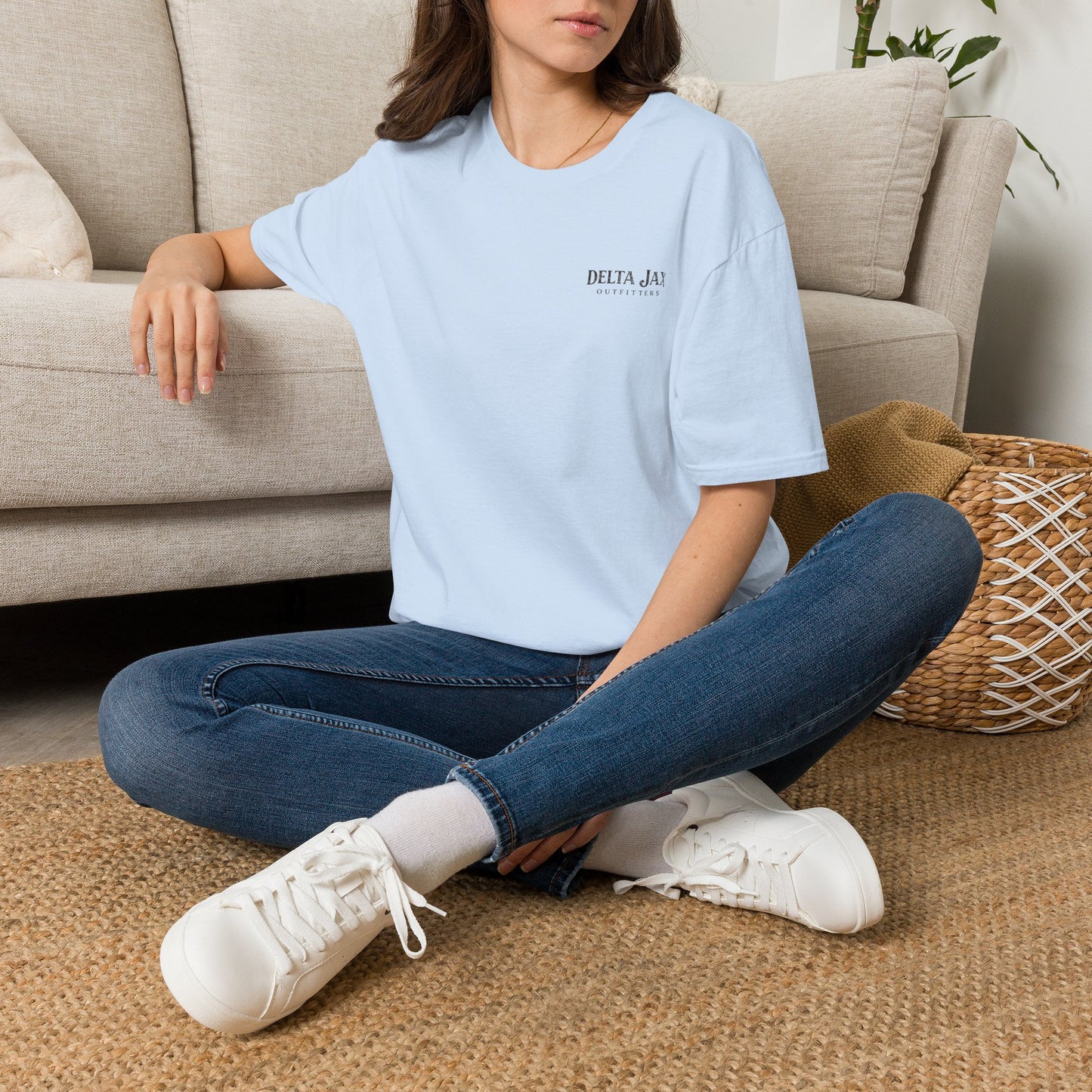 T-Shirt — Minimal 'Delta Jax Outfitters' Logo Tee | Casual Everyday Comfort