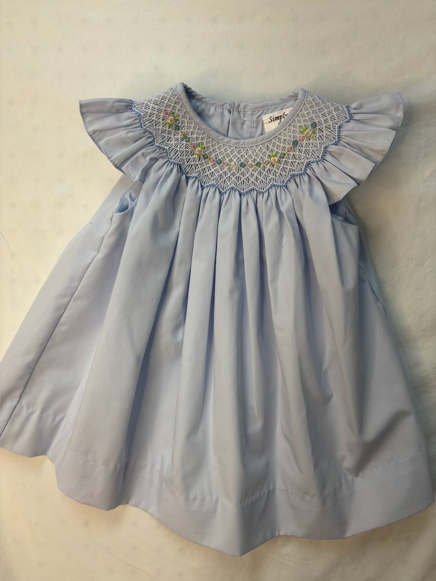 Baby Blue Smocked Dress