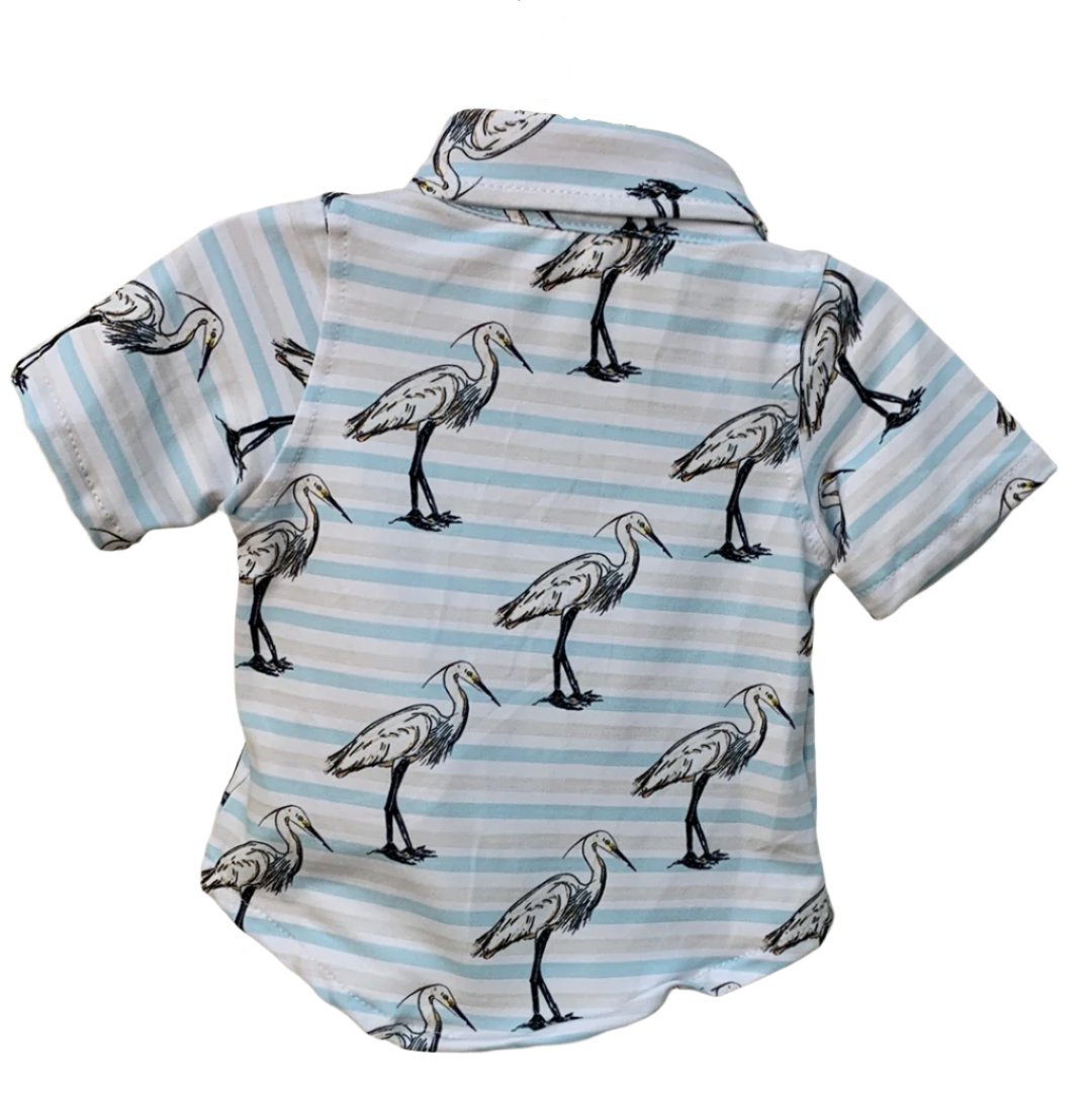 Egret Button Down Shirt Kids