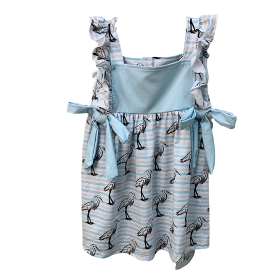 Egret Dress with Blue Top