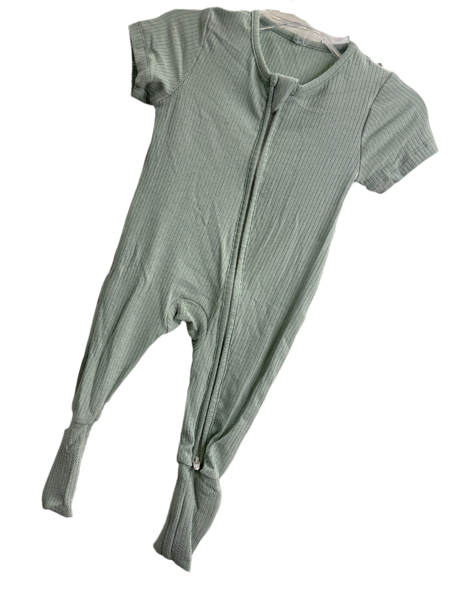 Bamboo Zip Up Romper Light Sage green