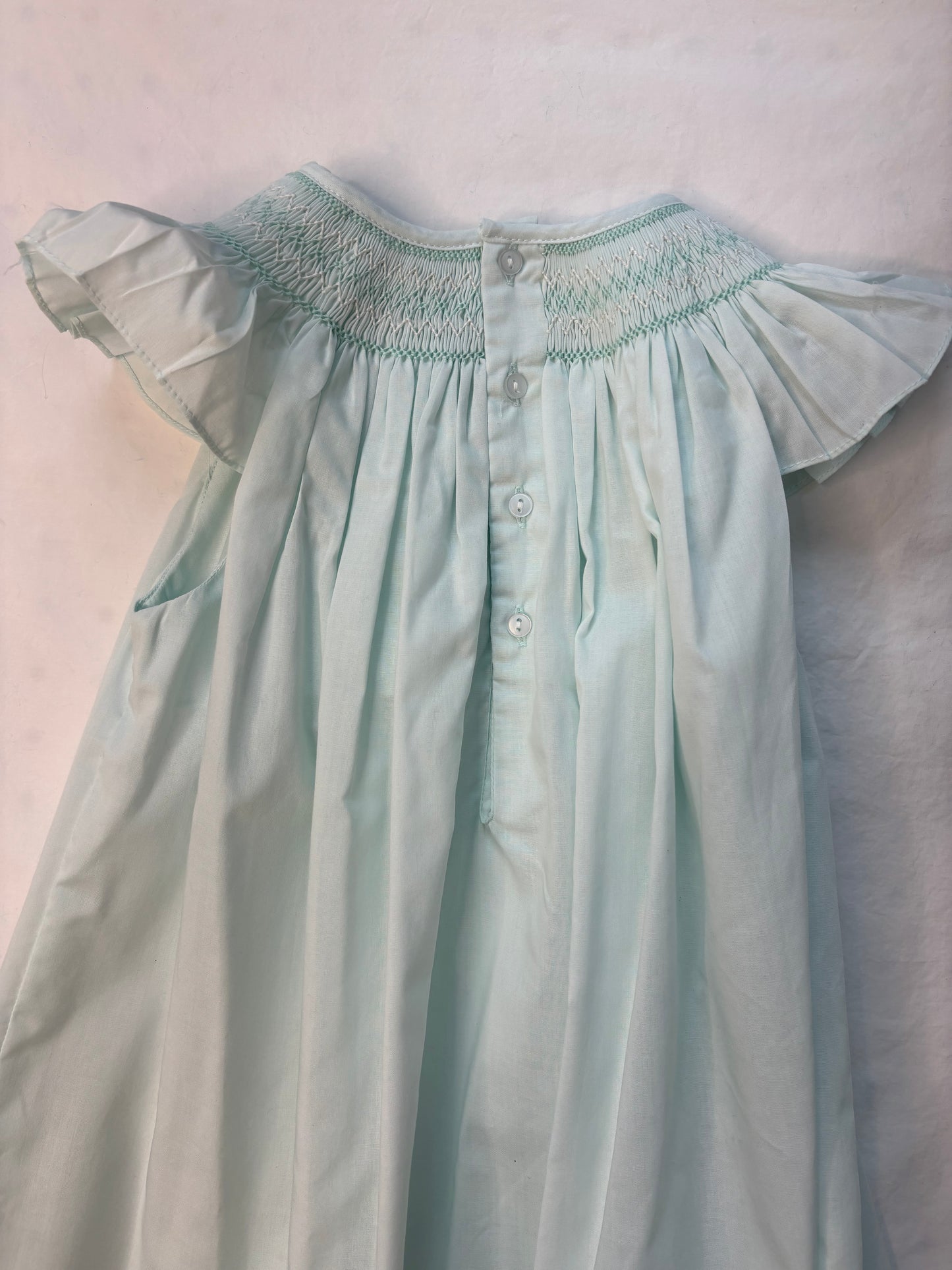 Mint Green Smocked Dress