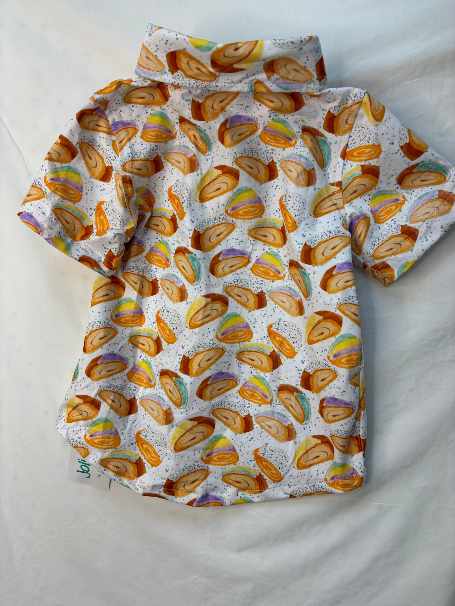 King Cake Splatter Boy's Button Down