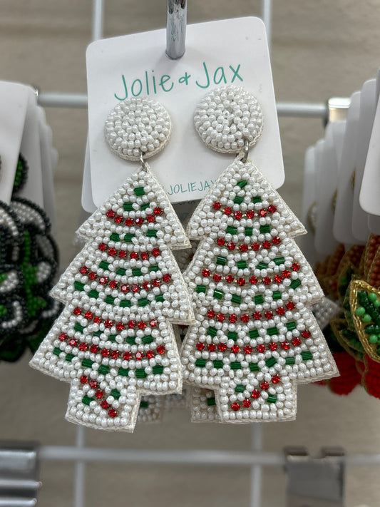 Tree Cake Beaded Earrings