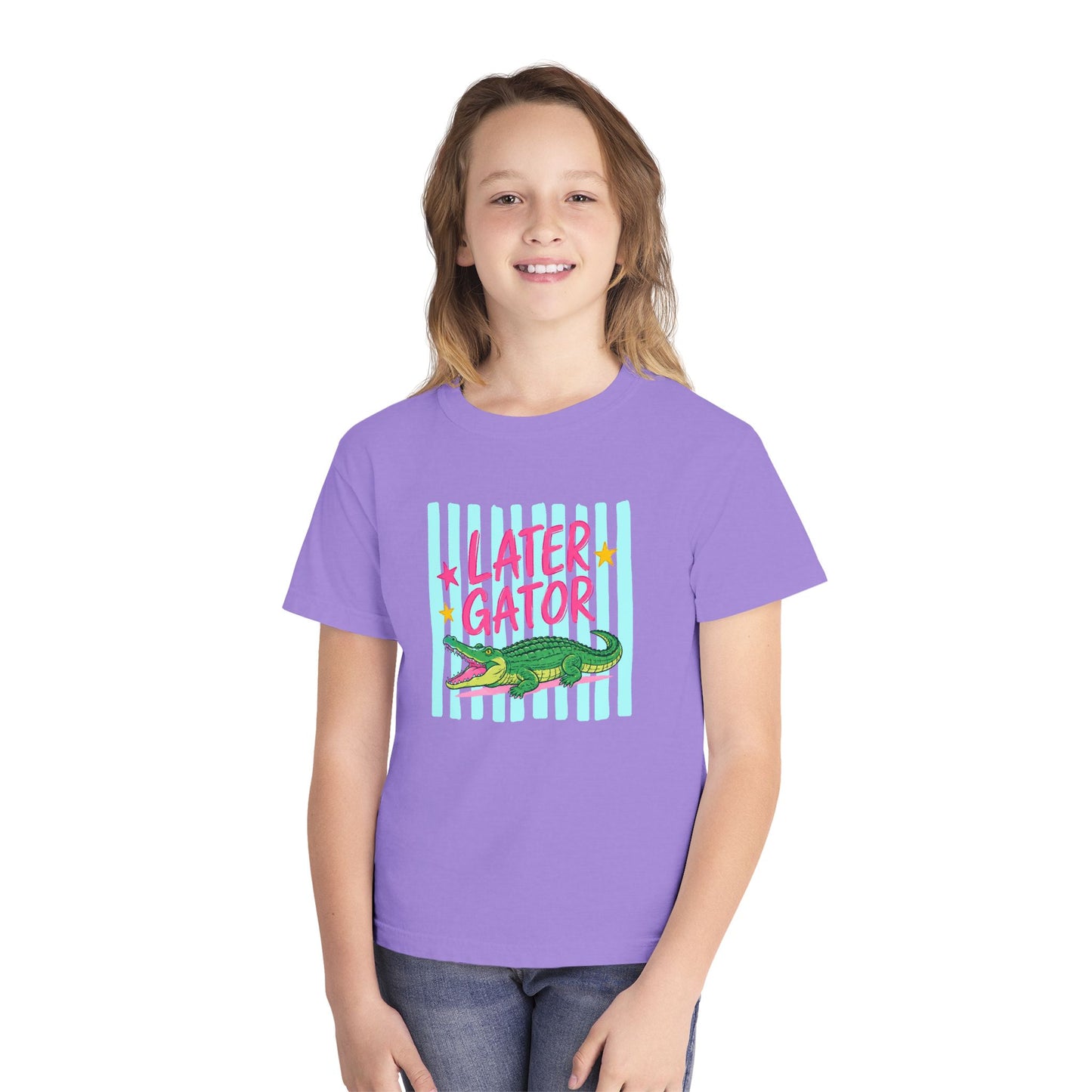 Youth Tee — "Later Gator" Alligator Graphic Kids T-Shirt, Cute Retro Summer Shirt