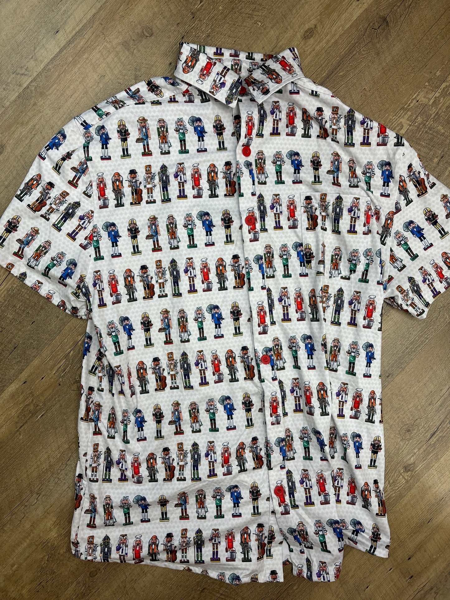 Louisiana Nutcracker Adult Button Up Shirt