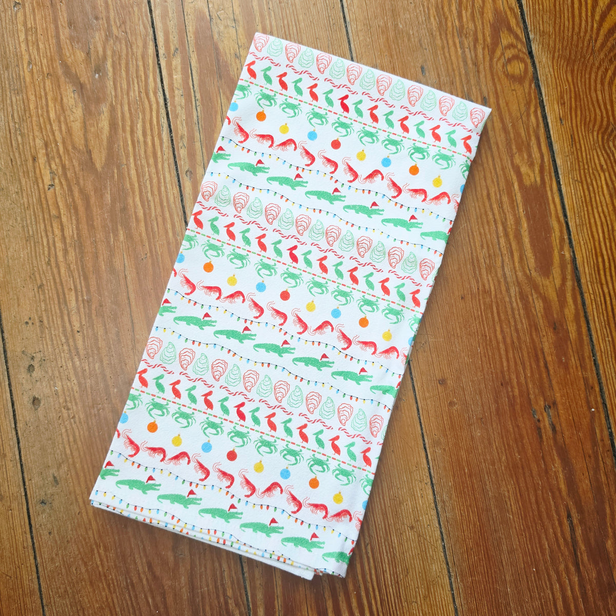 Christmas Seafood Tea Towel