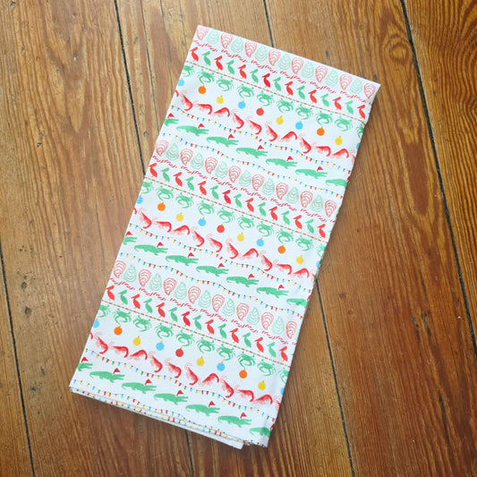 Christmas Seafood Tea Towel