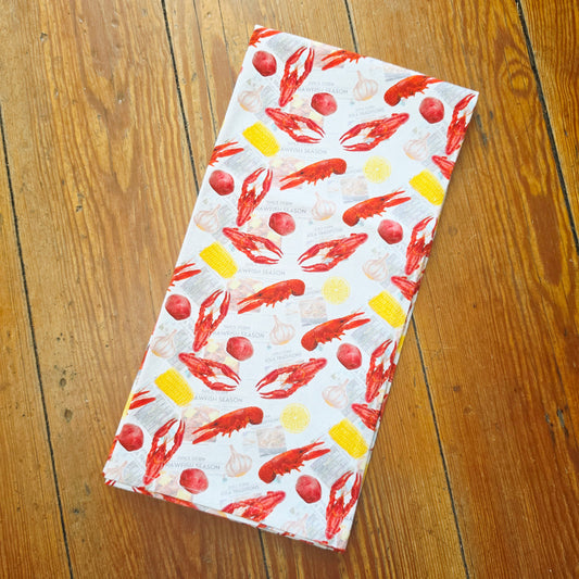Newspaper Crawfish Tea Towel