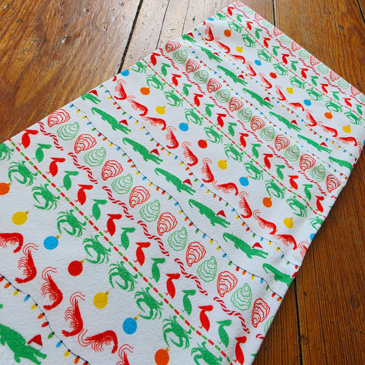 Christmas Seafood Tea Towel