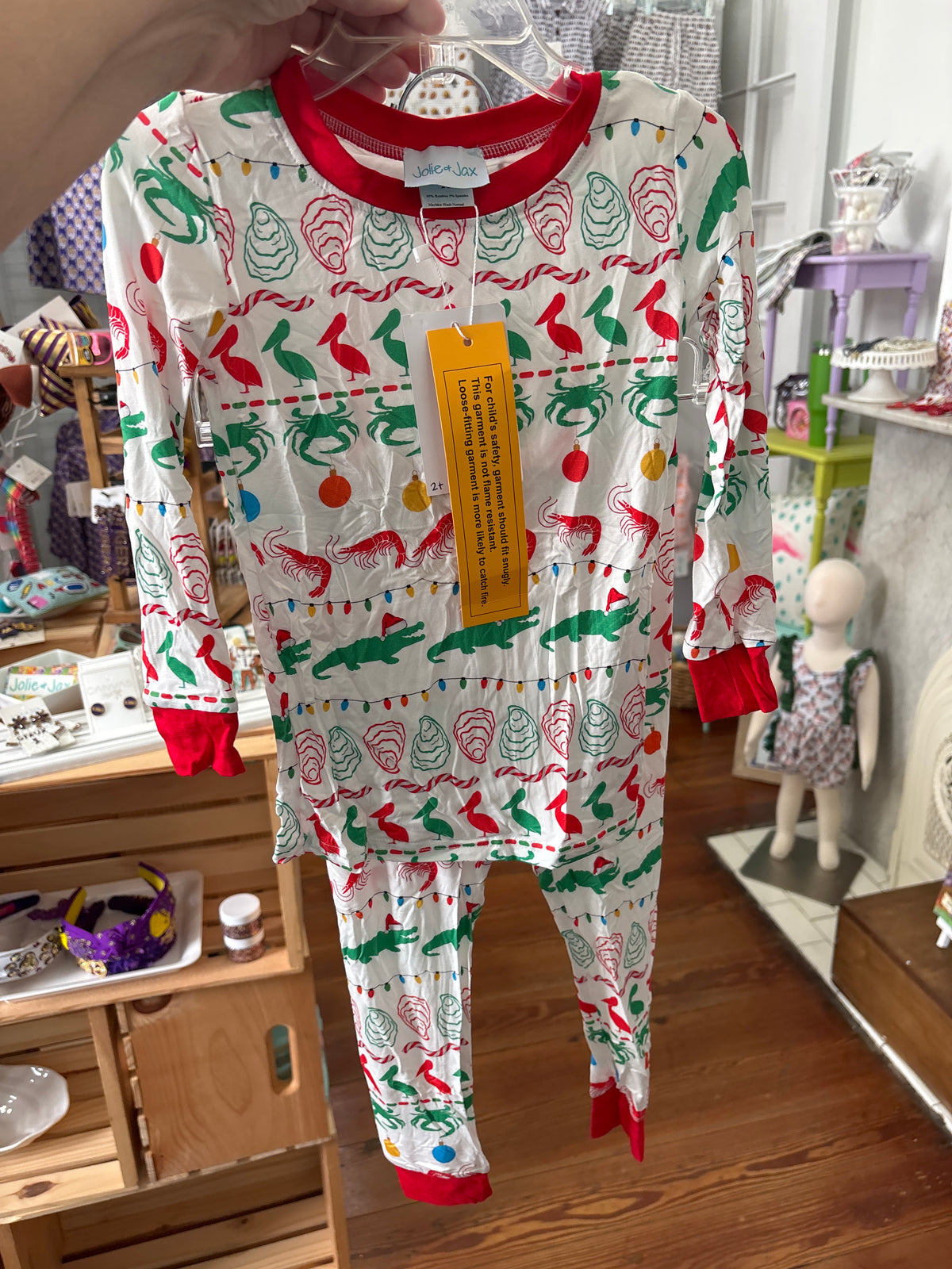 Christmas Seafood Bamboo Lounger