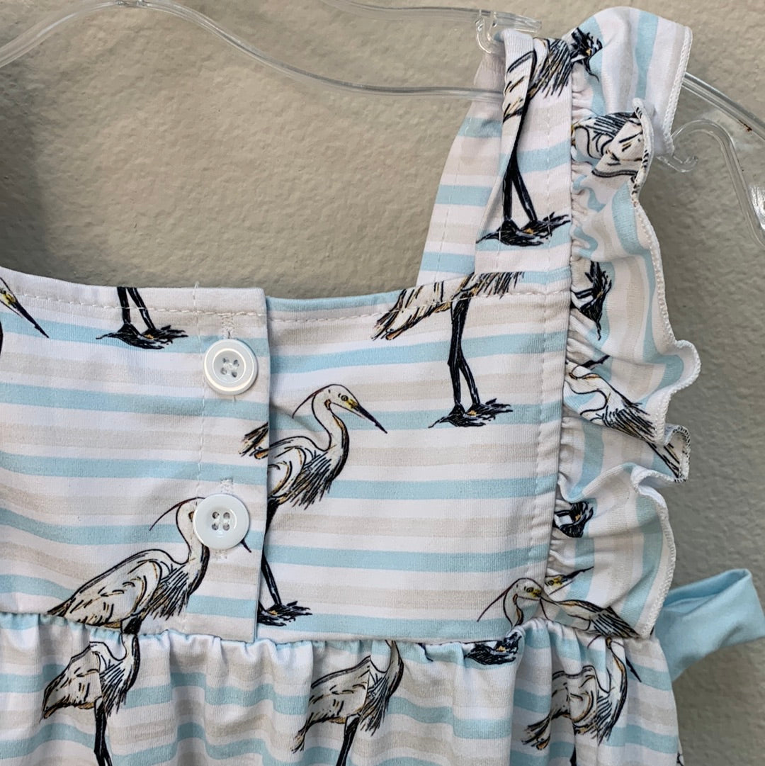 Egret Dress with Blue Top