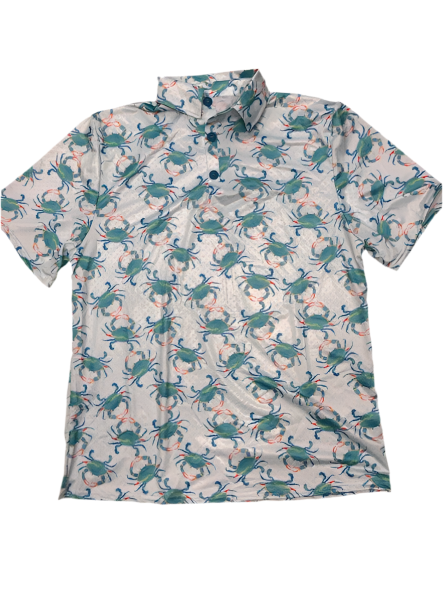 Aqua Crab Men's Polo Shirt