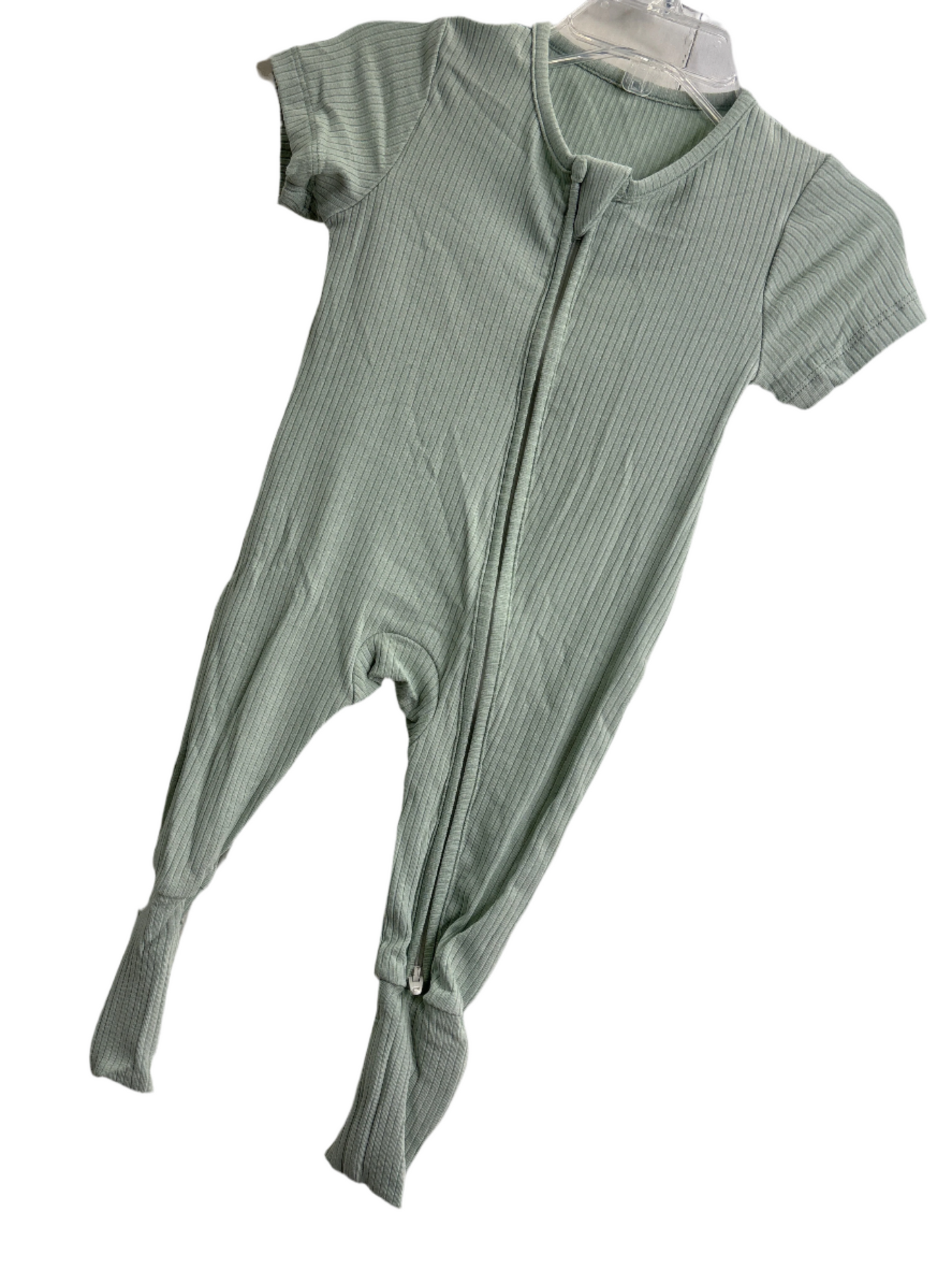 Bamboo Zip Up Romper Light Sage green