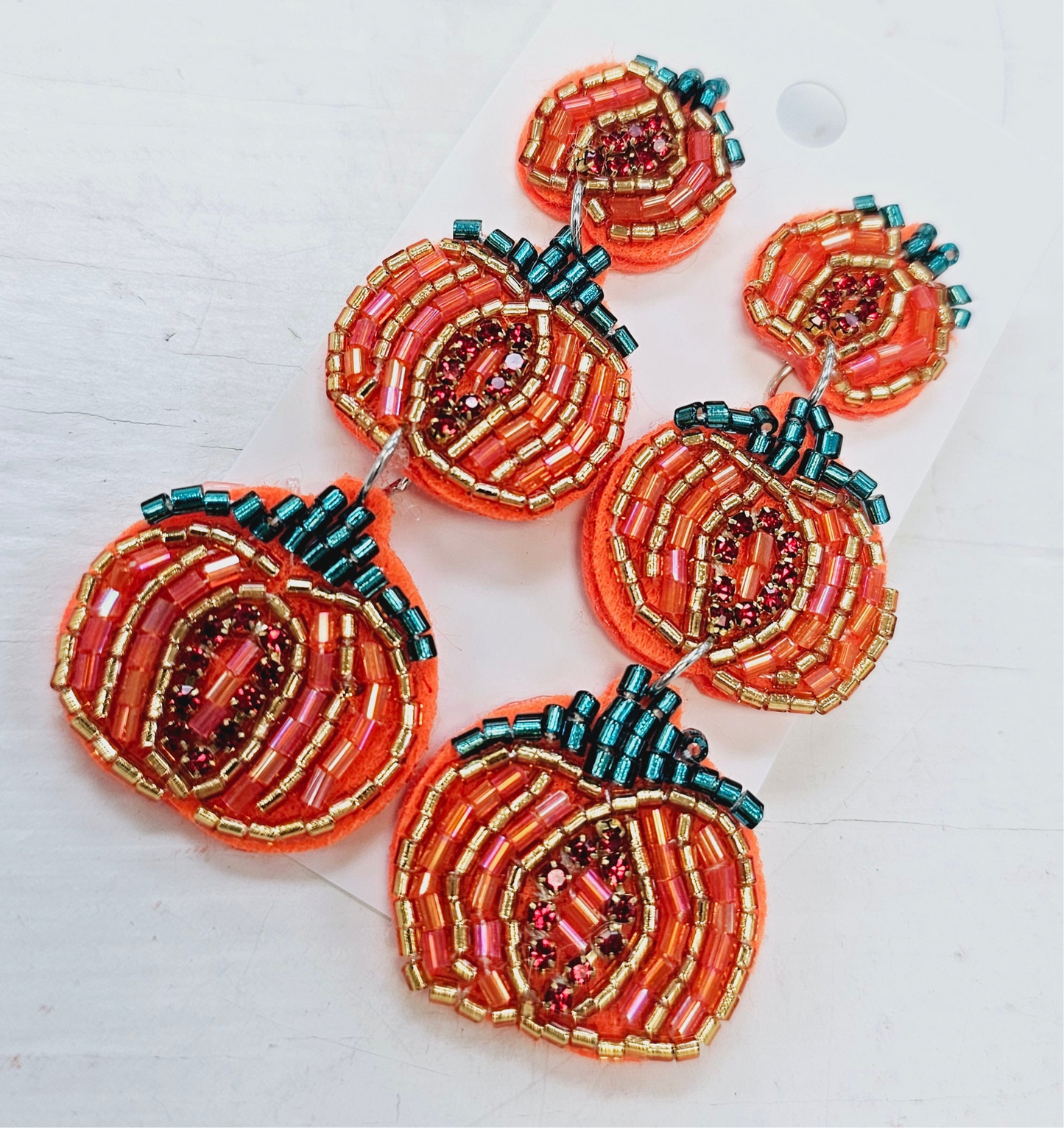 Pumpkin Seed Bead Earrings