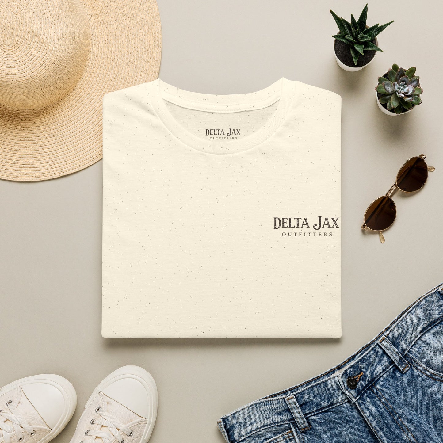T-Shirt — Minimal 'Delta Jax Outfitters' Logo Tee | Casual Everyday Comfort