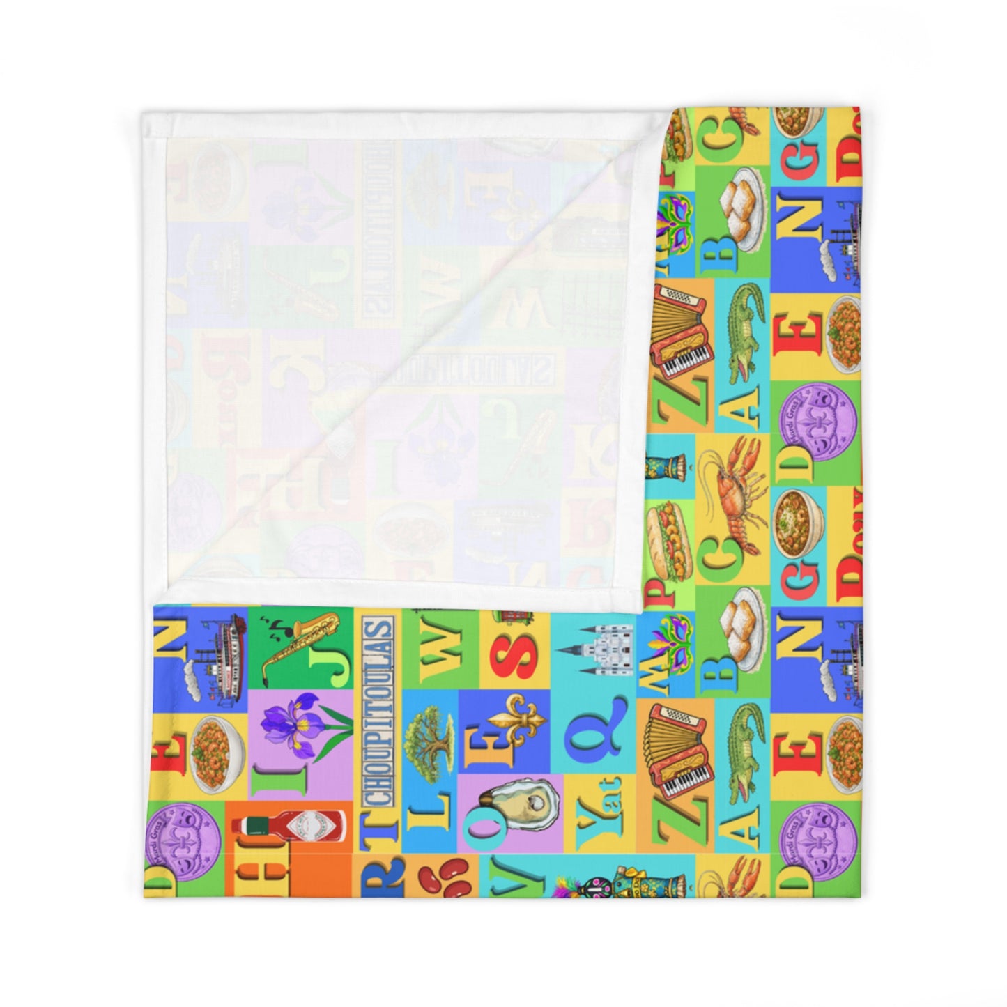 Louisiana ABCs Swaddle Blanket