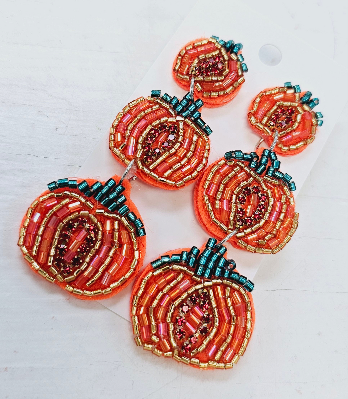 Pumpkin Seed Bead Earrings