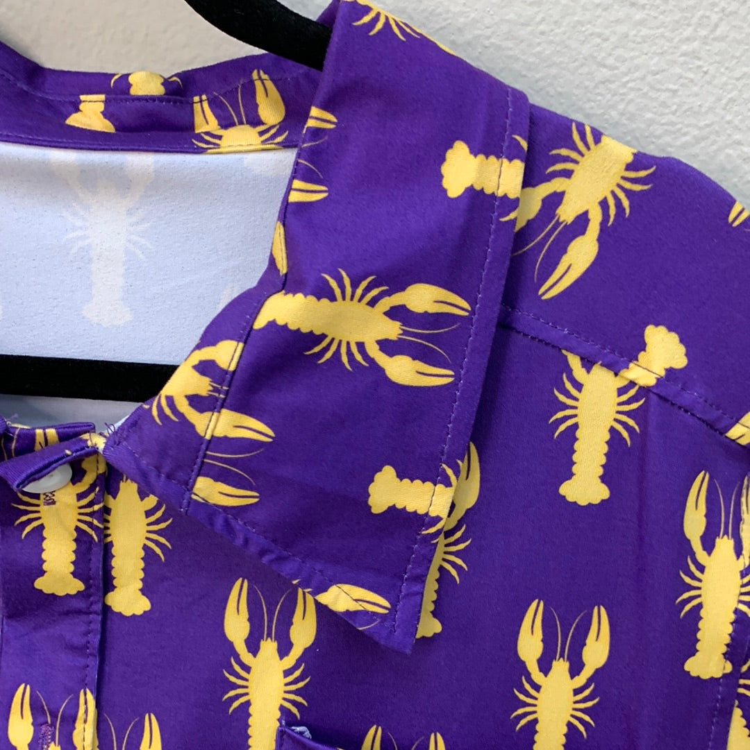 Purple and Gold Crawfish Men's Shirt