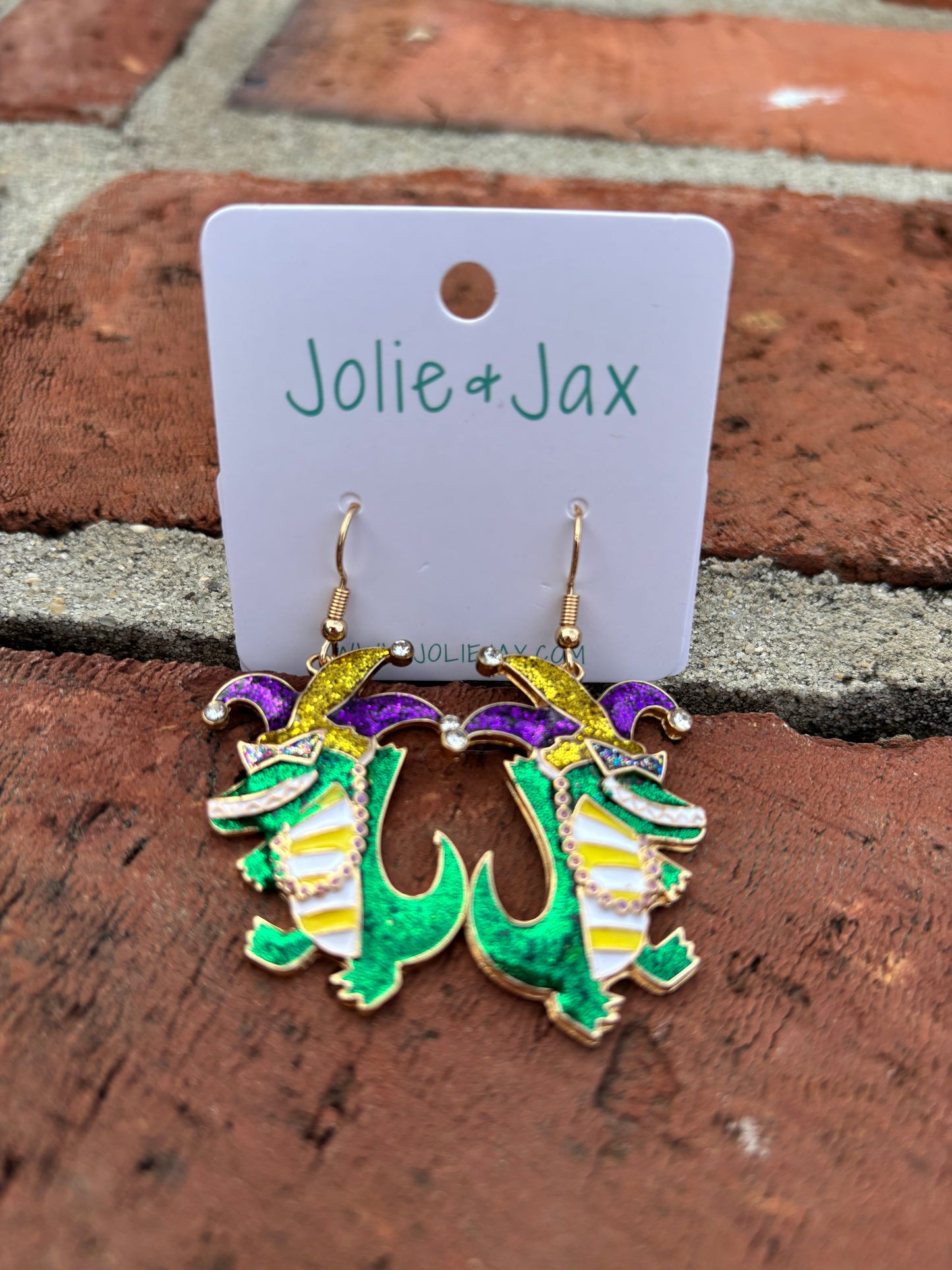 Jester Gator hook earrings