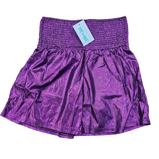 Women's Purple Mardi Gras shorts