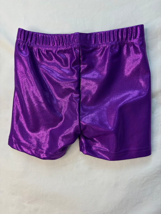 Mardi Gras Purple Metallic Shorts