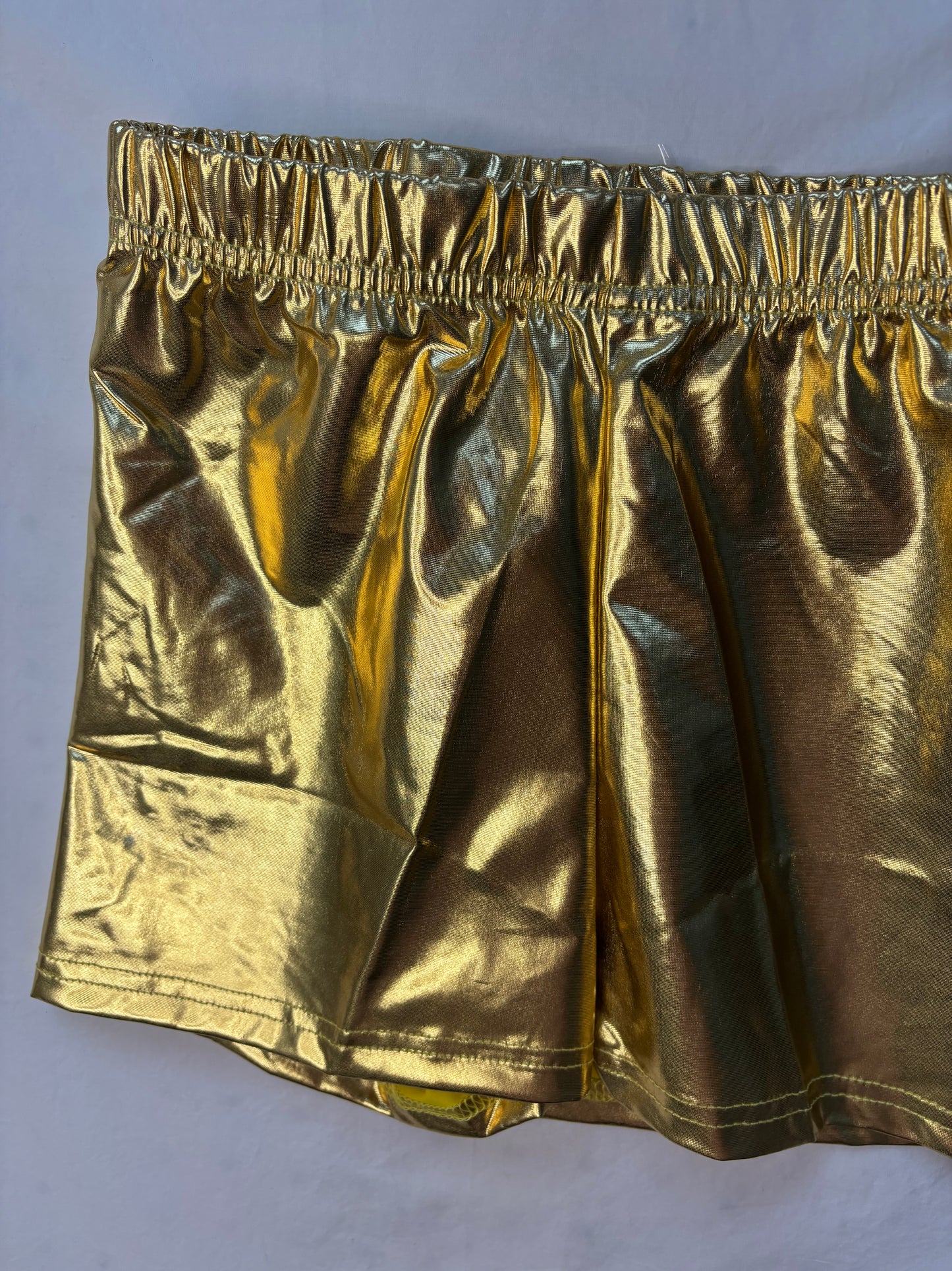 Mardi Gras Gold Metallic Shorts