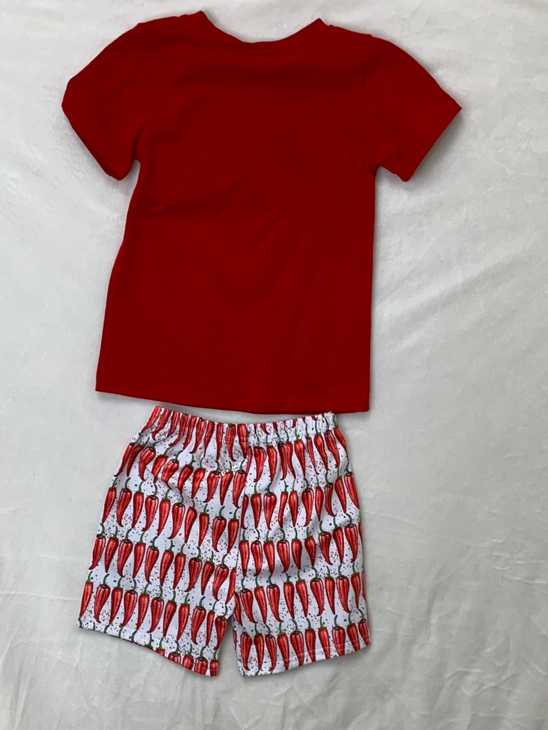 Chili Pepper Short Set with Red Top