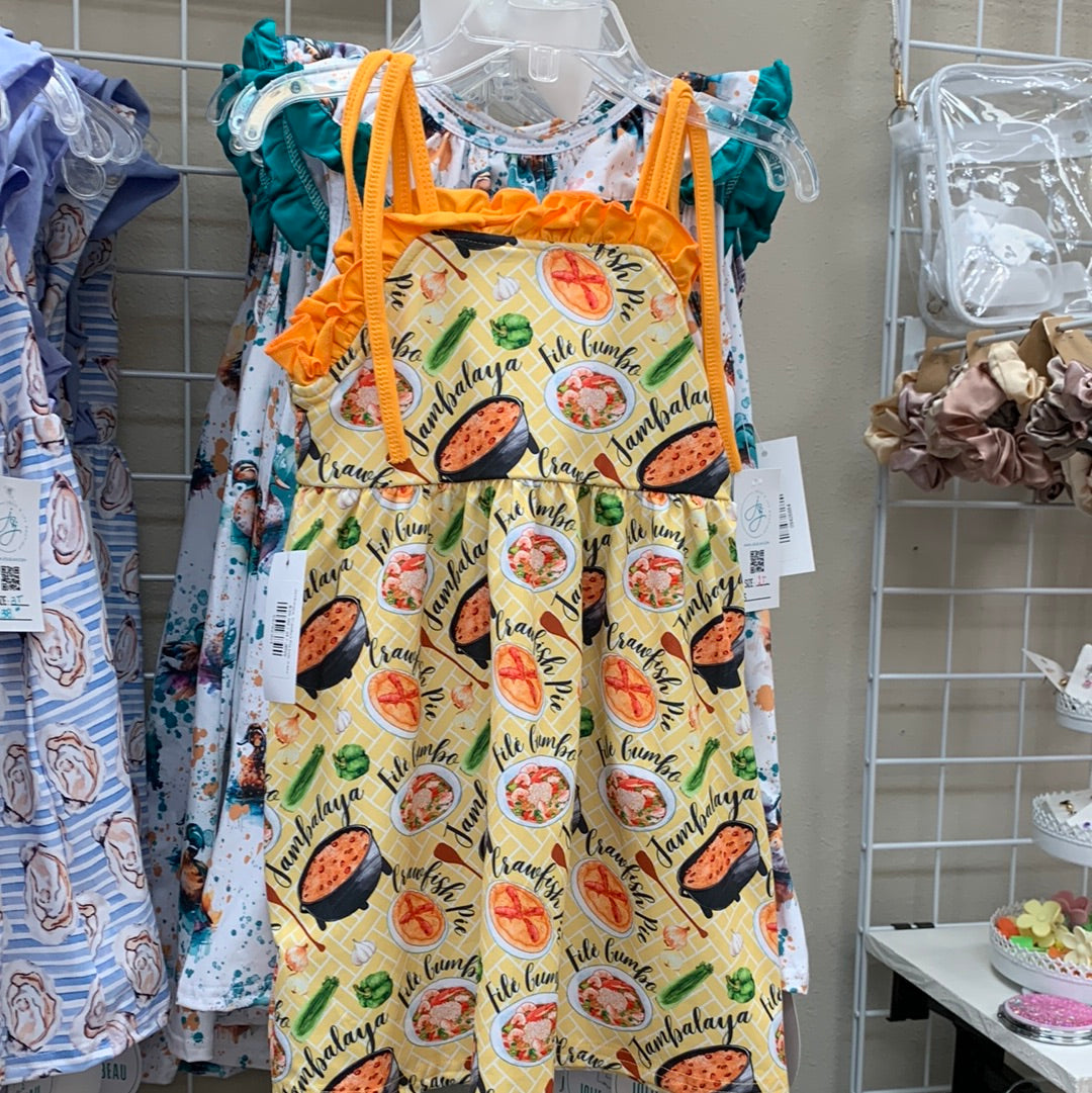 Jambalaya Crawfish Pie Girl's Dress
