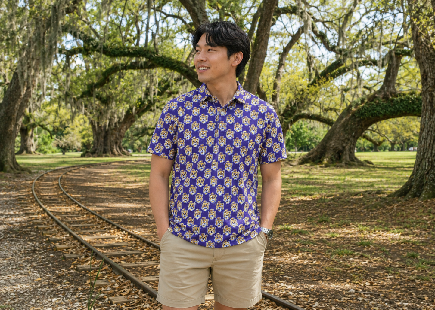 LSU LOUISIANA State University sailor Mike Polo shirt for men officially licensed
