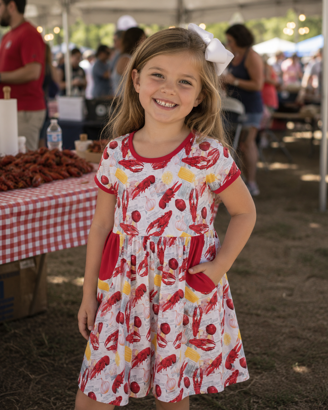 Crawfish boil, girls dress, Gulf Coast, LOUISIANA, New Orleans, Mississippi, Alabama, Florida, seafood, boutique, clothing, and gifts
