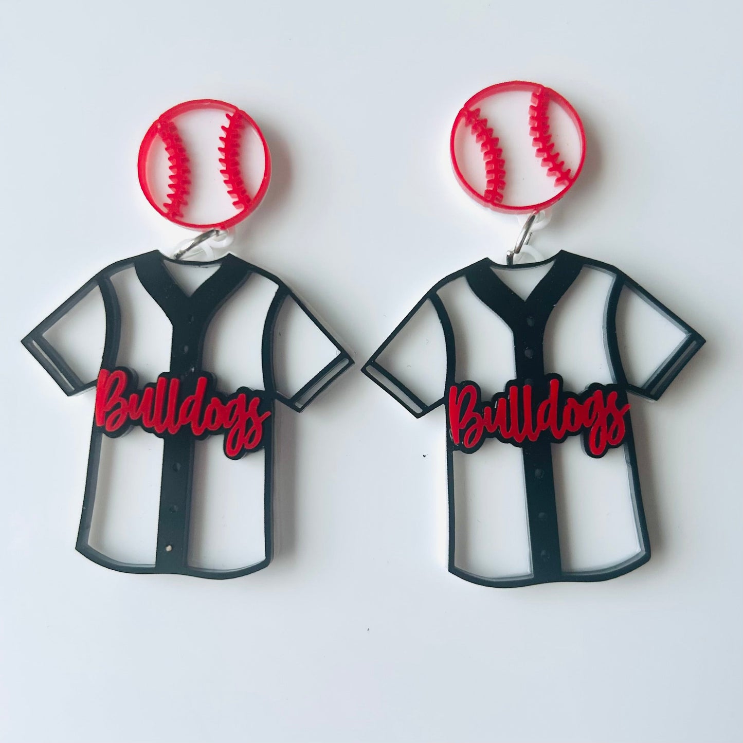 Fontainebleau High Bulldogs Baseball Earrings
