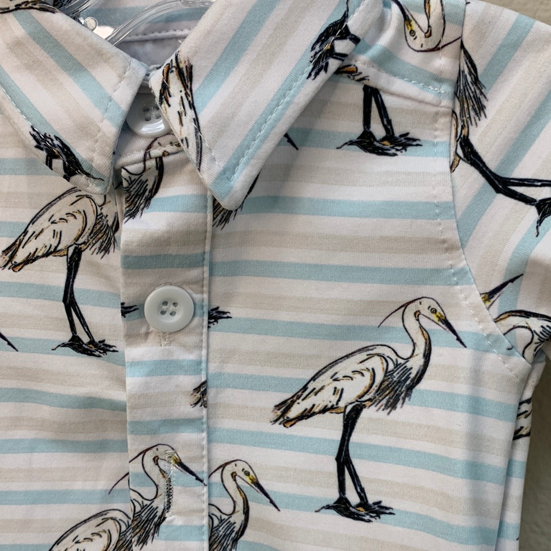 Egret Button Down Shirt Kids