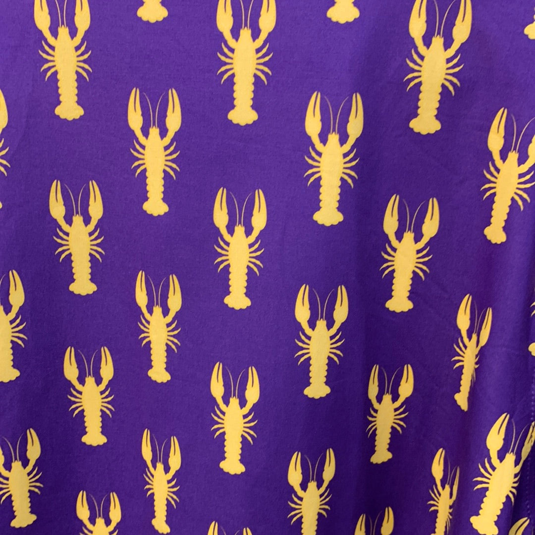 Purple and Gold Crawfish Men's Shirt