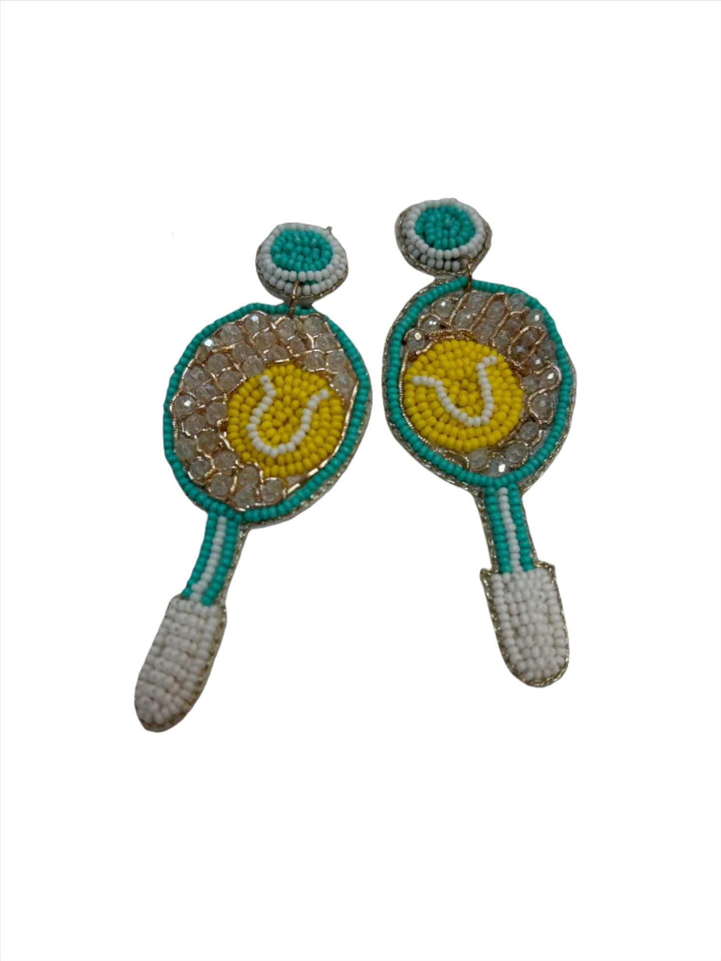 Tennis Racket Bead Earrings