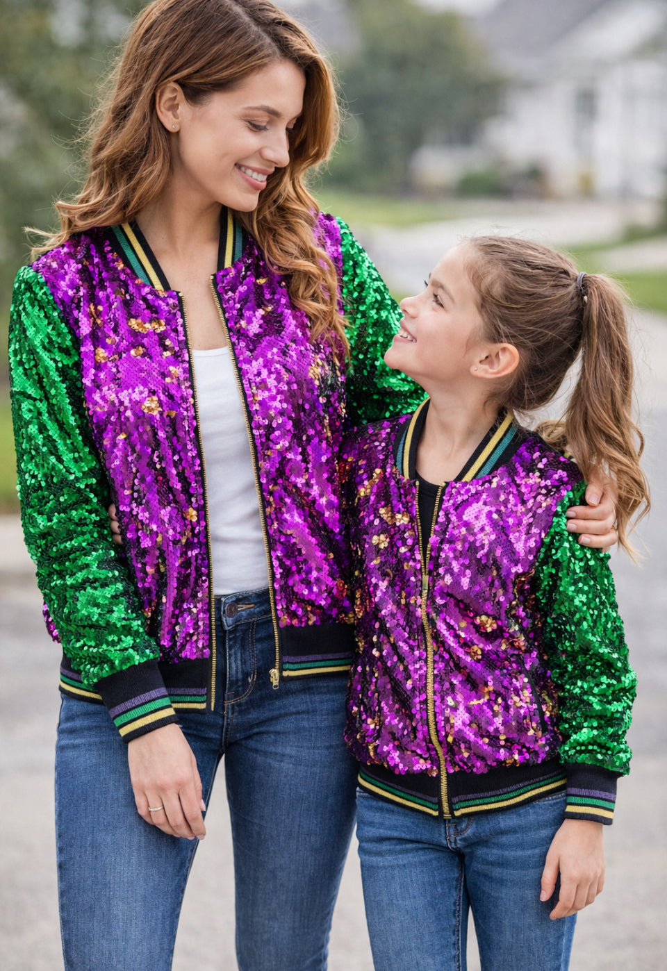 mardi gras sequined jacket kids adult men women