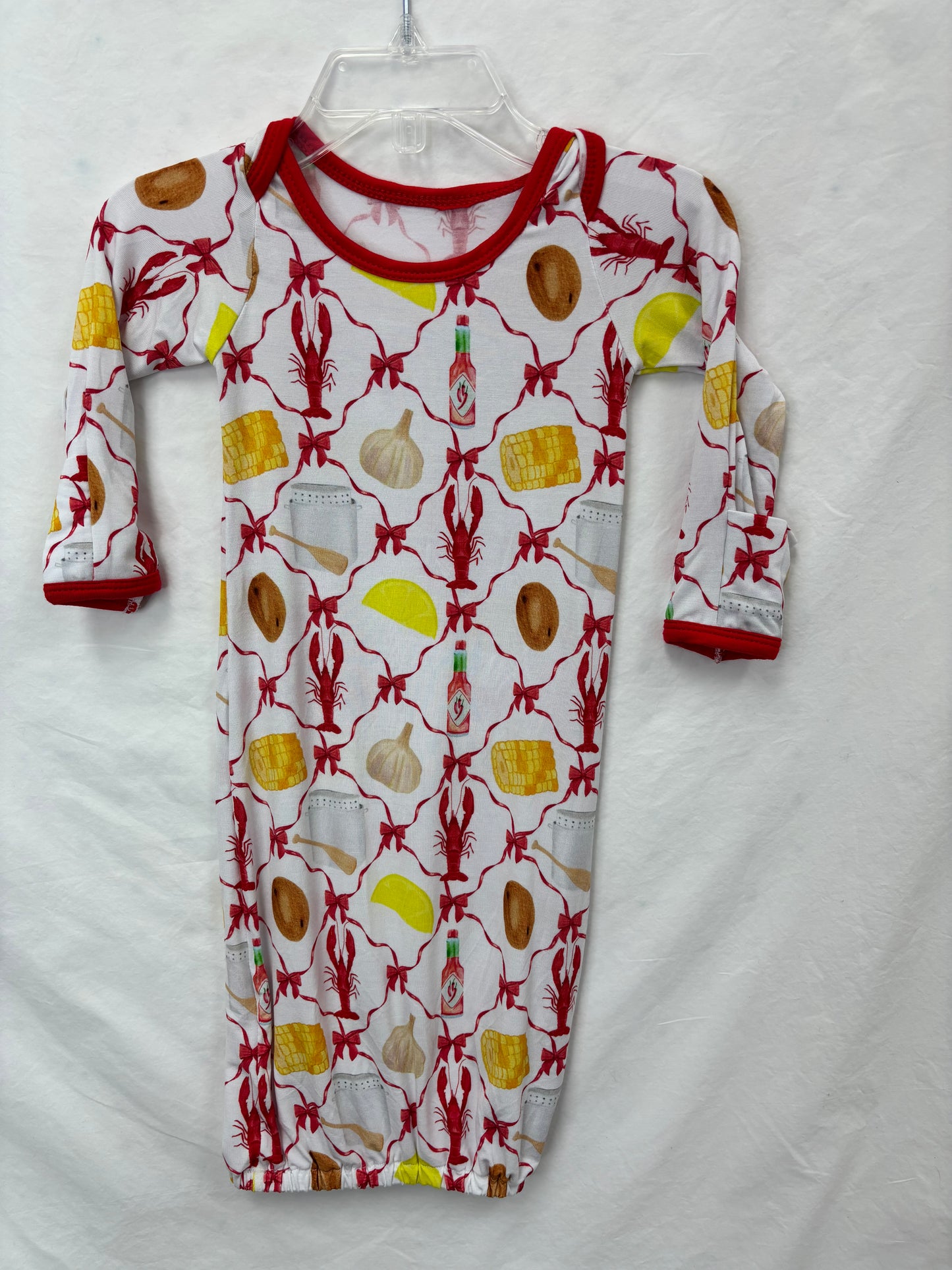 Crawfish Boil Bamboo Baby Gown