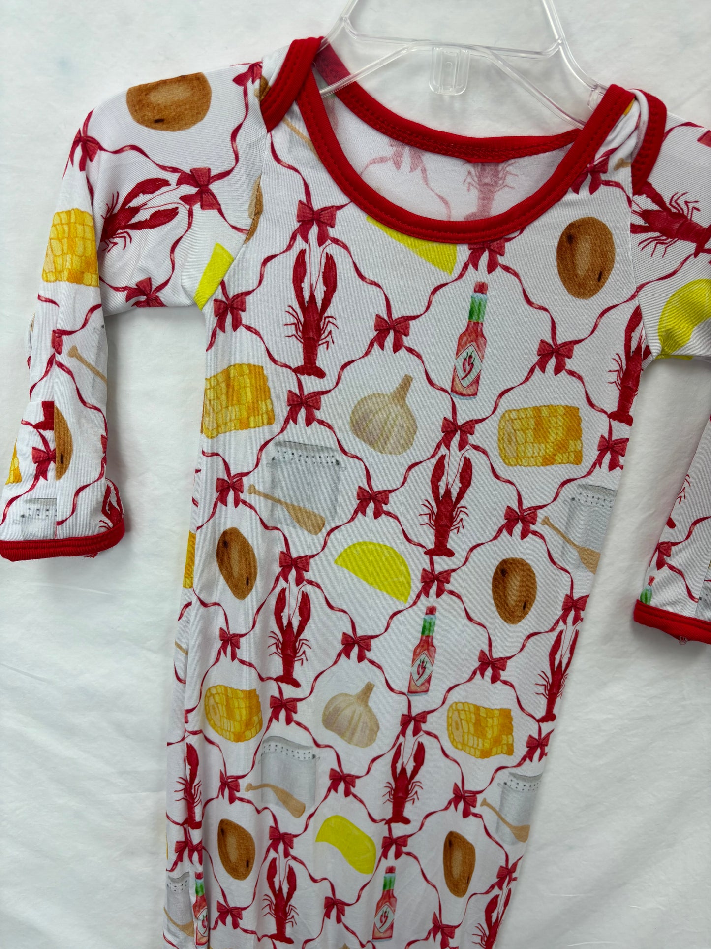 Crawfish Boil Bamboo Baby Gown