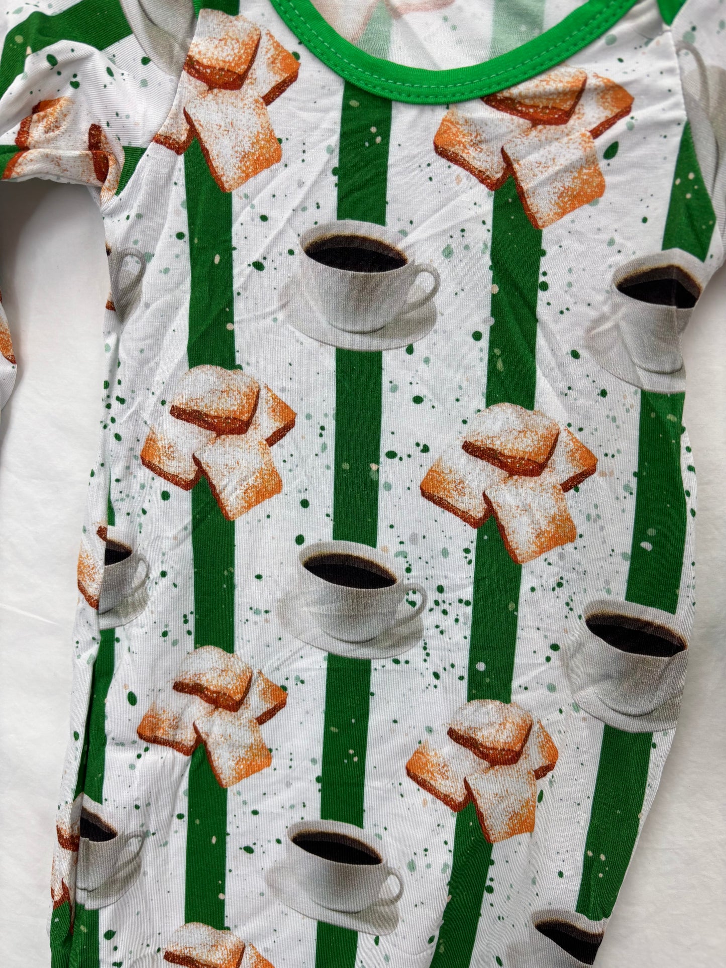 Beignets and Coffee Bamboo Baby Gown