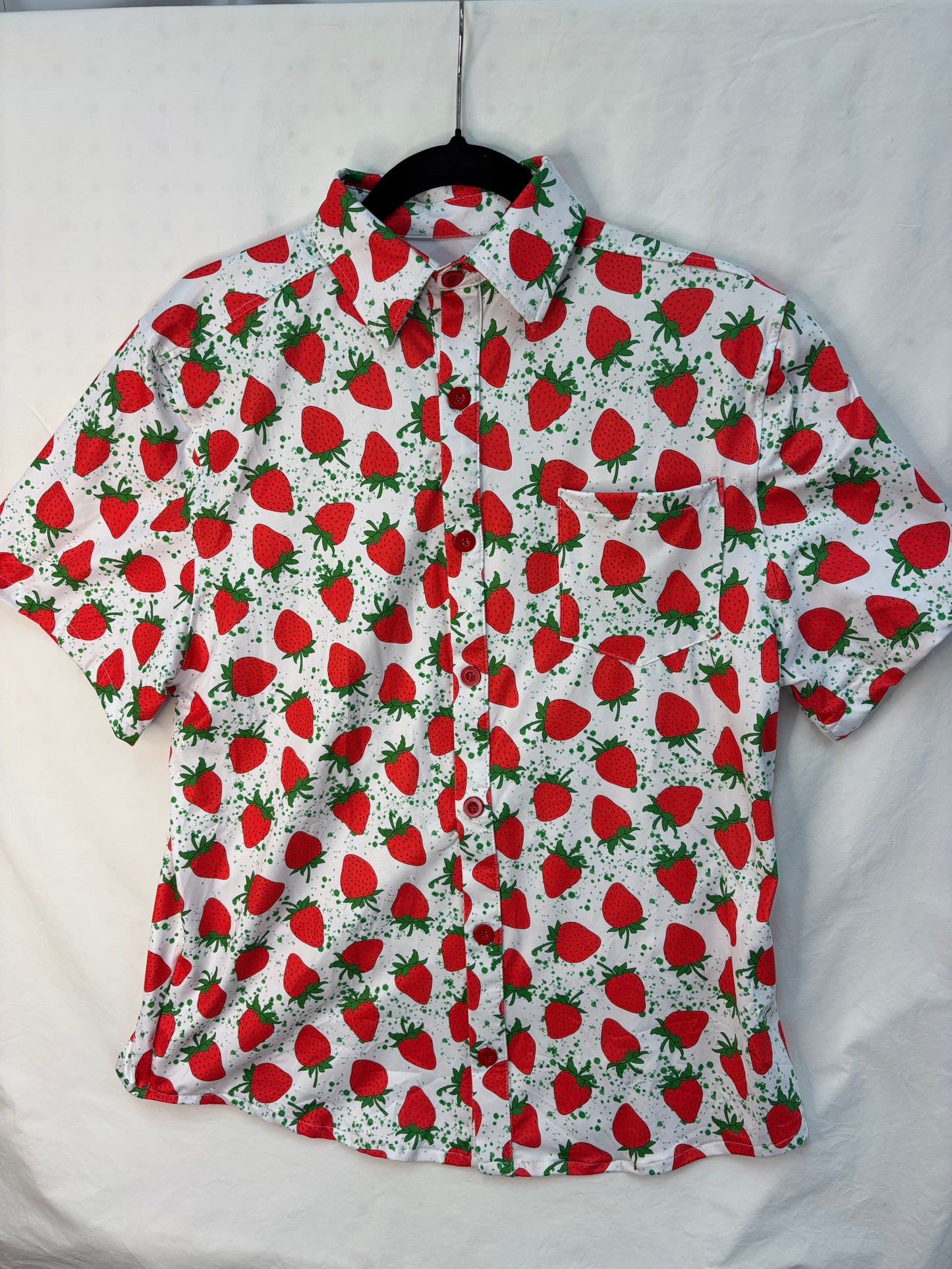 Strawberry Men’s Button Down Shirt