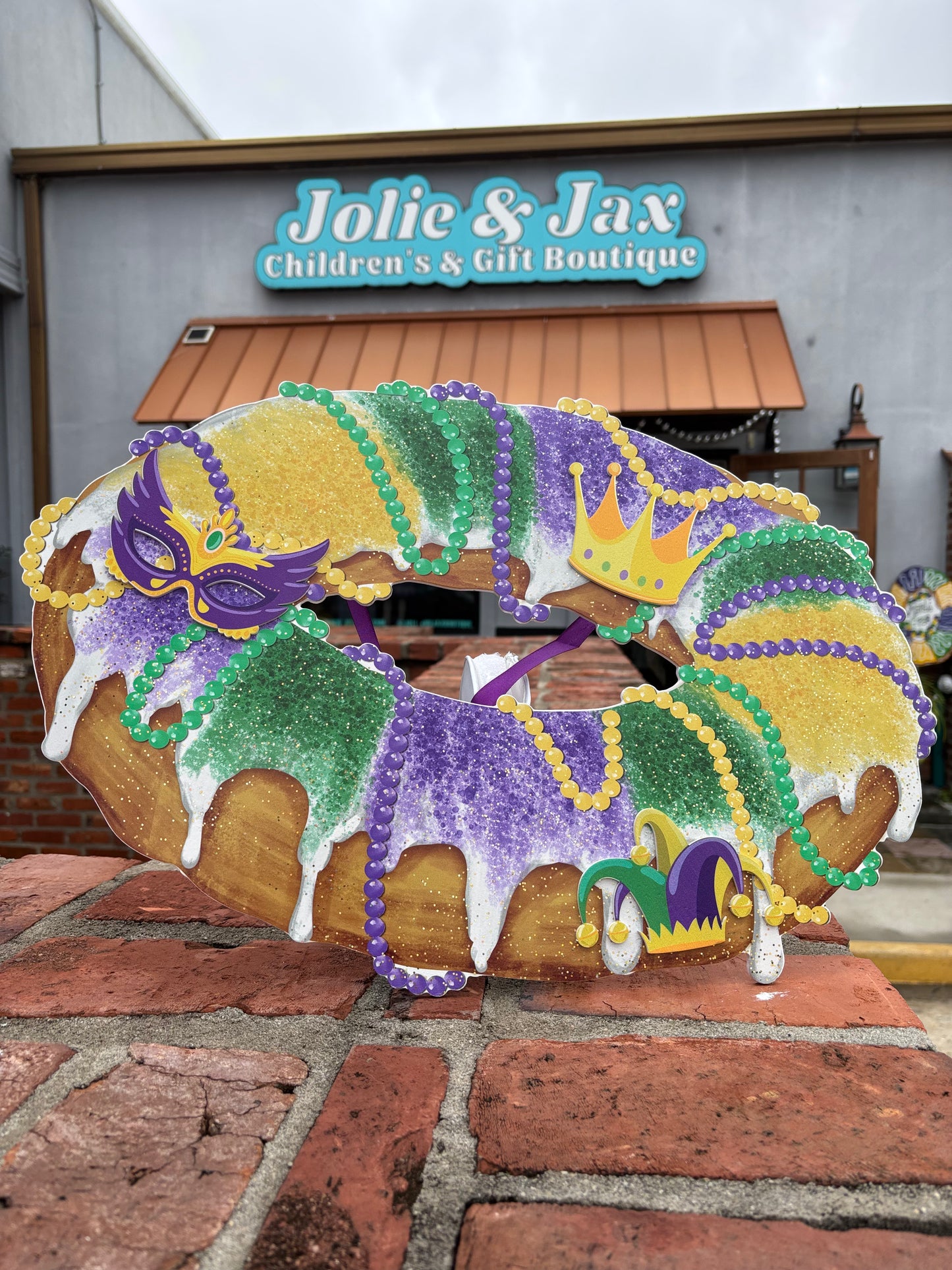 king cake door hanger mardi gras new orleans