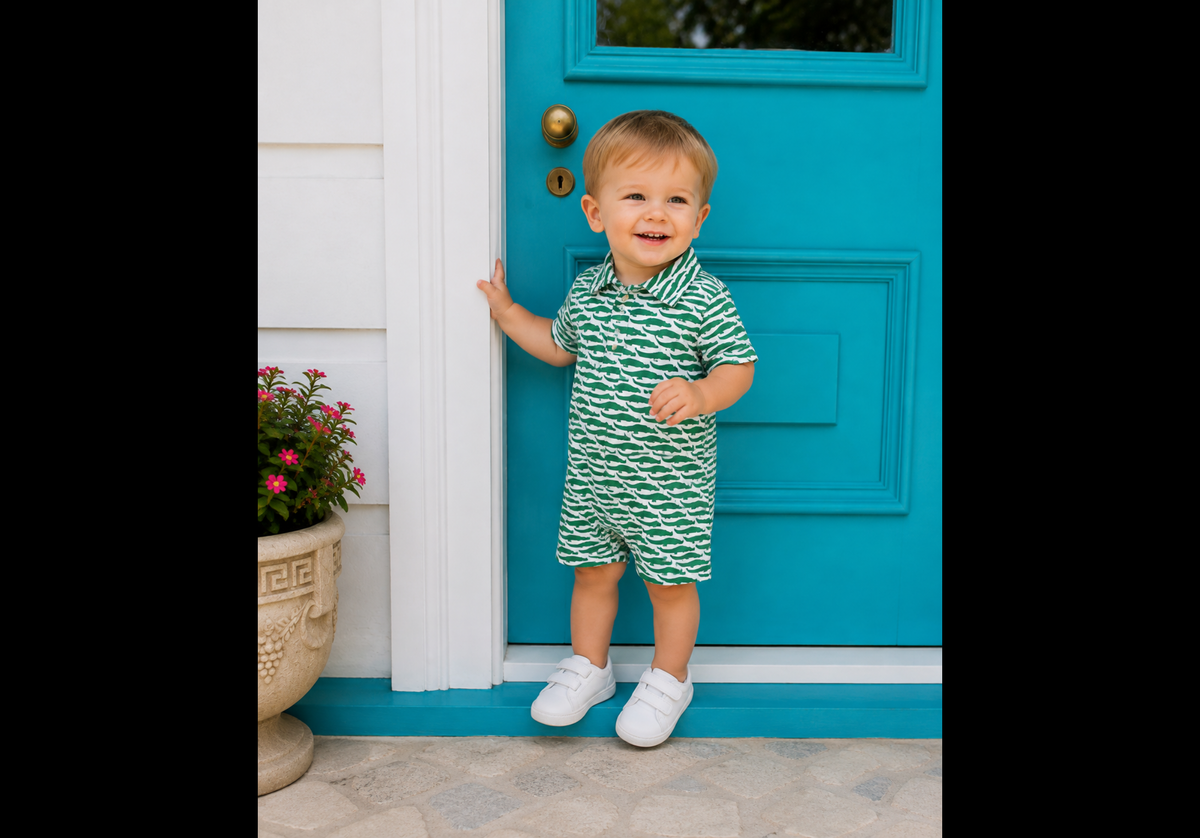 Alligator Performance Polo Romper
